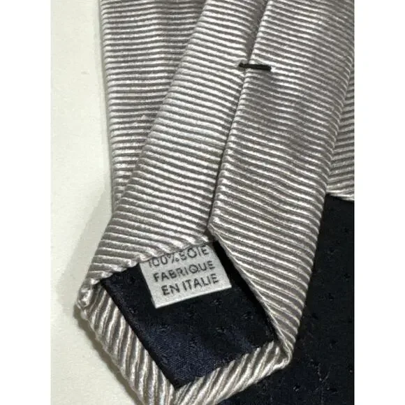 Yves Saint Laurent Rive Gauche Silver Tie, Mens - Picture 4 of 6